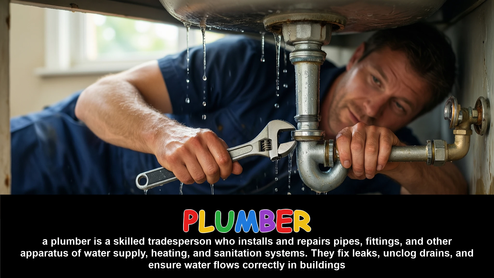 English Illustration for plumber